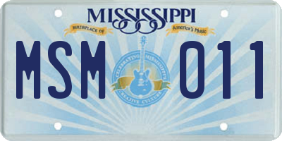 MS license plate MSM011
