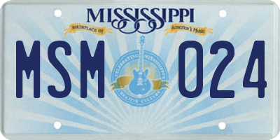 MS license plate MSM024