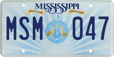 MS license plate MSM047