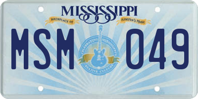 MS license plate MSM049