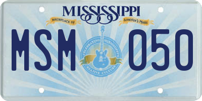 MS license plate MSM050