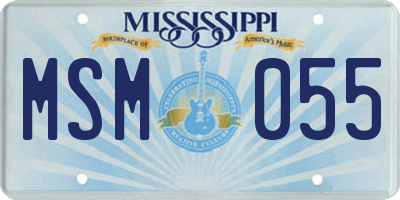 MS license plate MSM055