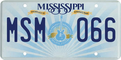 MS license plate MSM066