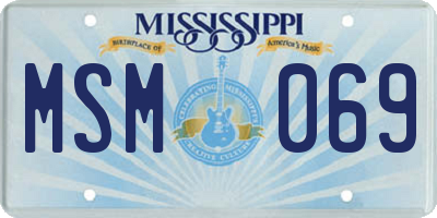 MS license plate MSM069