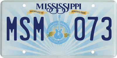 MS license plate MSM073