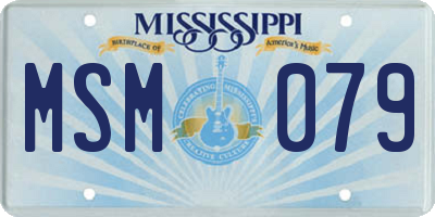 MS license plate MSM079