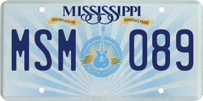 MS license plate MSM089