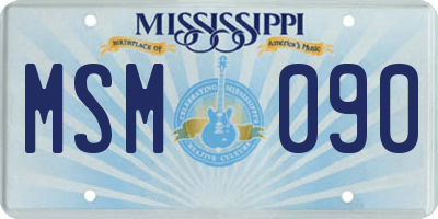 MS license plate MSM090