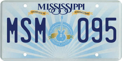 MS license plate MSM095