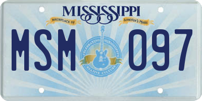 MS license plate MSM097