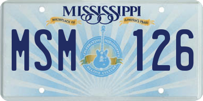 MS license plate MSM126
