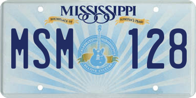MS license plate MSM128