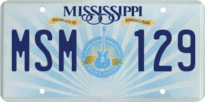 MS license plate MSM129
