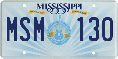 MS license plate MSM130