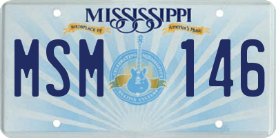 MS license plate MSM146