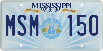 MS license plate MSM150