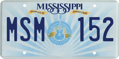 MS license plate MSM152