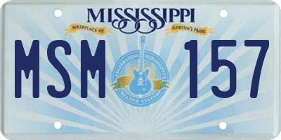 MS license plate MSM157