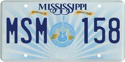 MS license plate MSM158