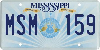 MS license plate MSM159