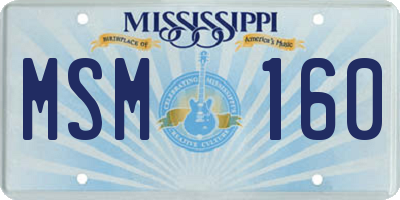 MS license plate MSM160