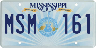 MS license plate MSM161