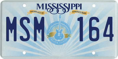 MS license plate MSM164