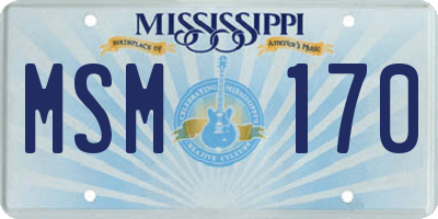 MS license plate MSM170