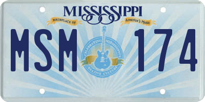 MS license plate MSM174