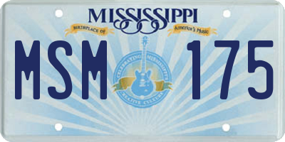 MS license plate MSM175