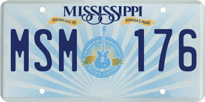 MS license plate MSM176