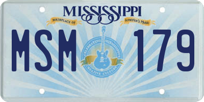 MS license plate MSM179
