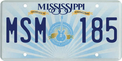 MS license plate MSM185