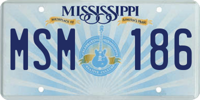 MS license plate MSM186