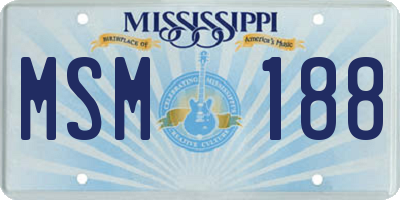 MS license plate MSM188