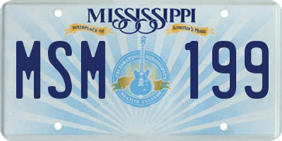 MS license plate MSM199