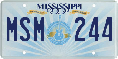 MS license plate MSM244