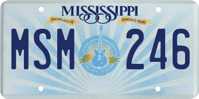 MS license plate MSM246