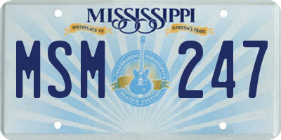 MS license plate MSM247