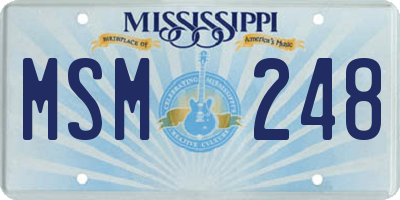 MS license plate MSM248