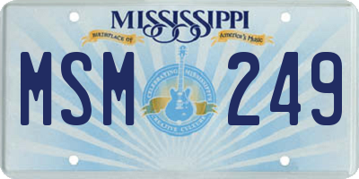 MS license plate MSM249