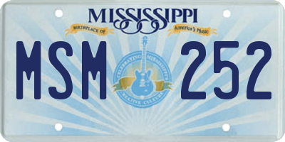 MS license plate MSM252