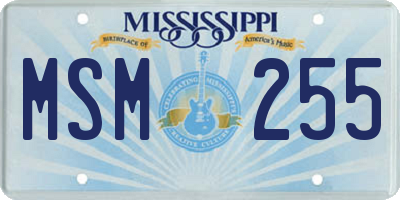 MS license plate MSM255