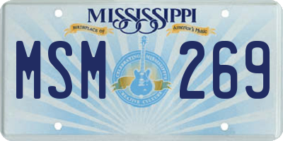 MS license plate MSM269
