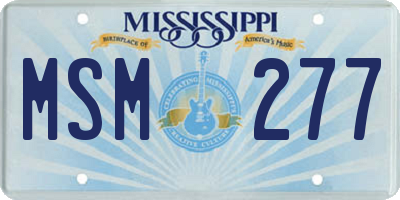 MS license plate MSM277