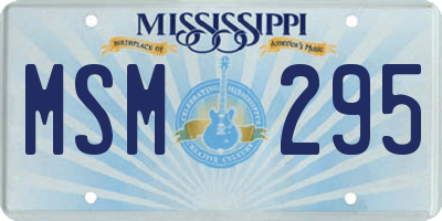 MS license plate MSM295