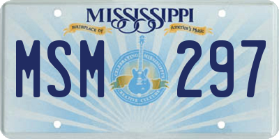 MS license plate MSM297