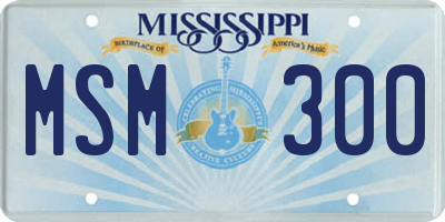 MS license plate MSM300