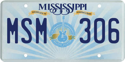 MS license plate MSM306