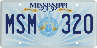 MS license plate MSM320